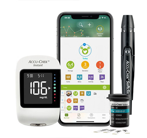 Glukometr Accu-Chek Instant mg/dL NOWY zestaw paski nakłuwacz lancety