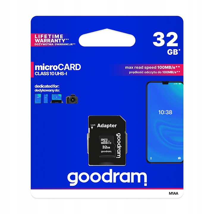 KARTA PAMIĘCI GOODRAM 32GB MICRO SD XC CLASS 10