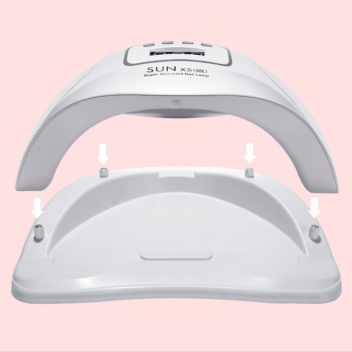 LAMPA DO PAZNOKCI SUN X5 MAX UV LED DO HYBRYD ŻELI MOCNA 80W HYBRYDY