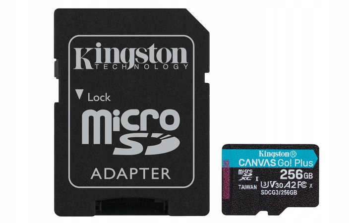 Karta pamięci micro SD SDXC 256GB KINGSTON Go! Plus 170MB/S DO KAMERY DRONA