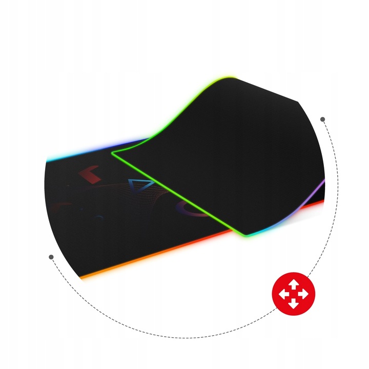 Podkładka LED RGB Mousepad 2.0 XL pod mysz czarna