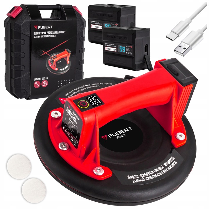 PRZYSSAWKA DO PŁYTEK ELEKTRYCZNA UCHWYT DO GLAZURY PŁYTEK SZYB 210MM