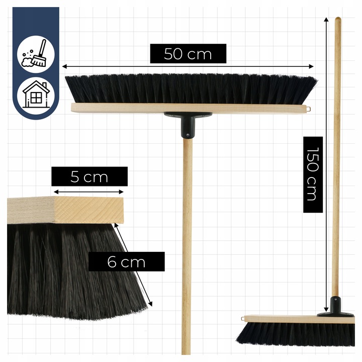 MIOTŁA SZCZOTKA 50 ULICÓWKA PCV ZAMIATACZ ZMIOTKA DO ZAMIATANIA Z