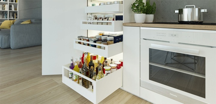 Szuflada GTV Axis PRO biała Bardzo Wysoka 500 H199 L500 3D 199 Cichy