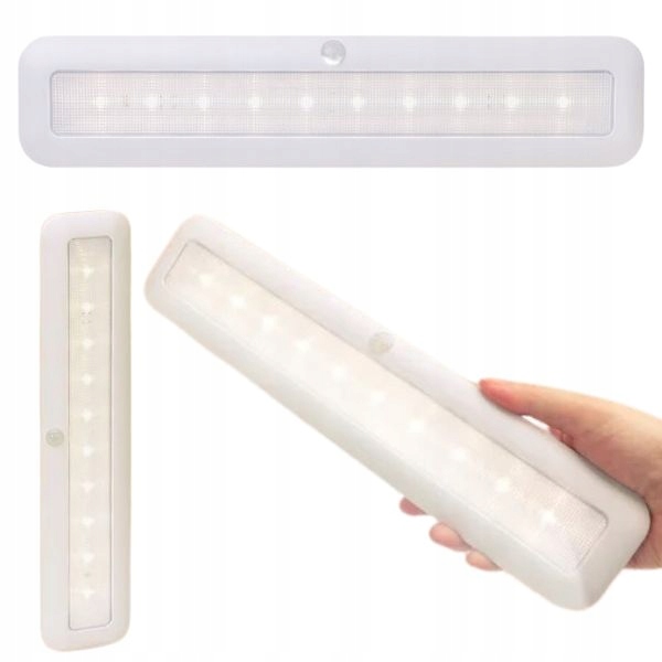 LETHE Akumulatorowa lampka Led podszafkowa 30,5cm czujnik ruchu i zmierzchu