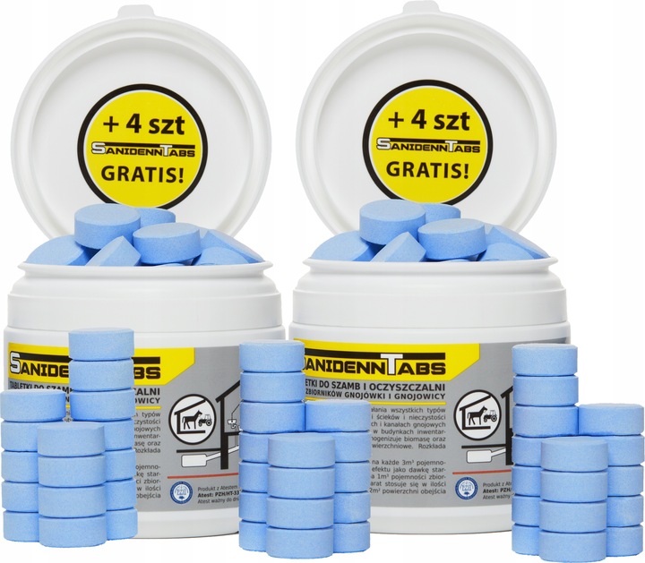 BAKTERIE DO SZAMBA TABLETKI DO OCZYSZCZALNI SANIDENN TABS BIO PREPARAT