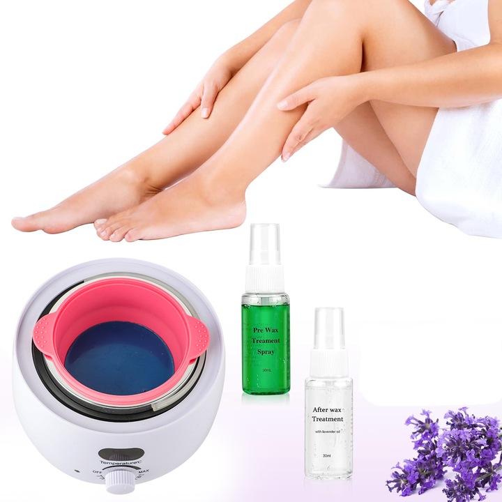 Podgrzewacz wosku 5x wosk twardy Zestaw depilacja LCD 100W z akcesoriami