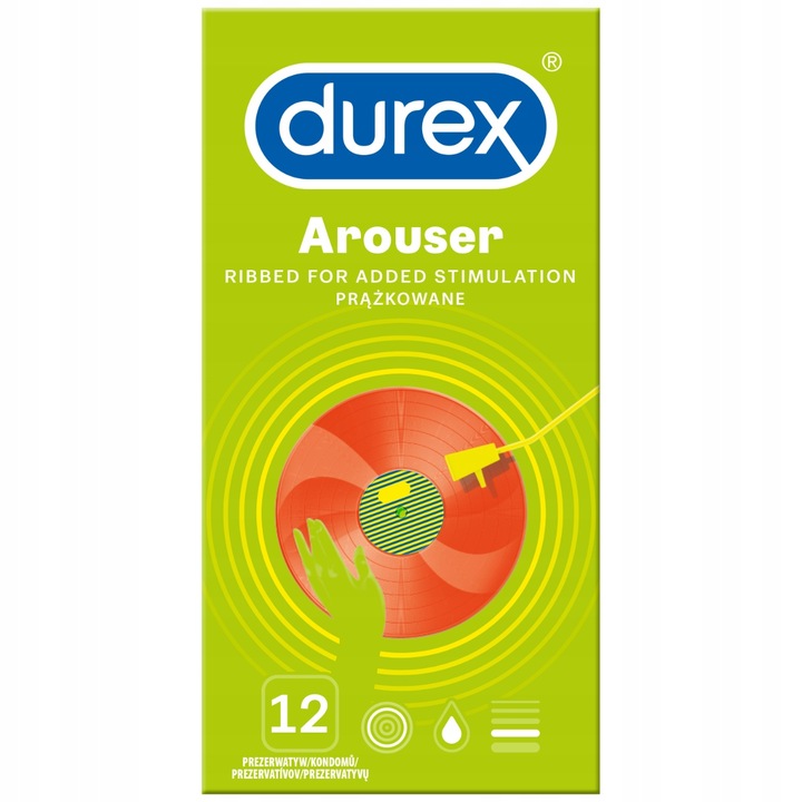 Prezerwatywy Durex Arouser potęgujące orgazm z prążkami 12 szt.