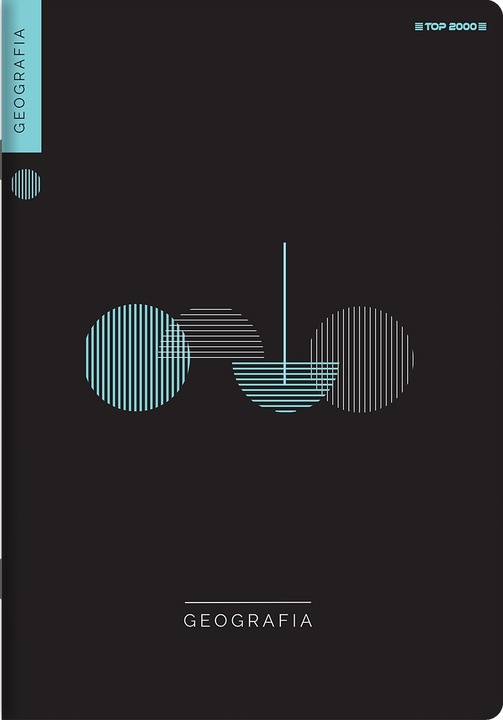 8 x ZESZYTY PRZEDMIOTOWE A5 DO KLAS 7-8 I LICEUM, TOP 2000 CZARNE