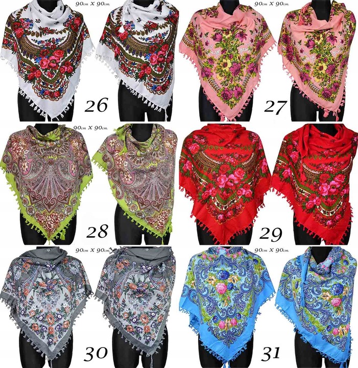 Oryginalna Chusta Ludowa Chusta Góralska Folk