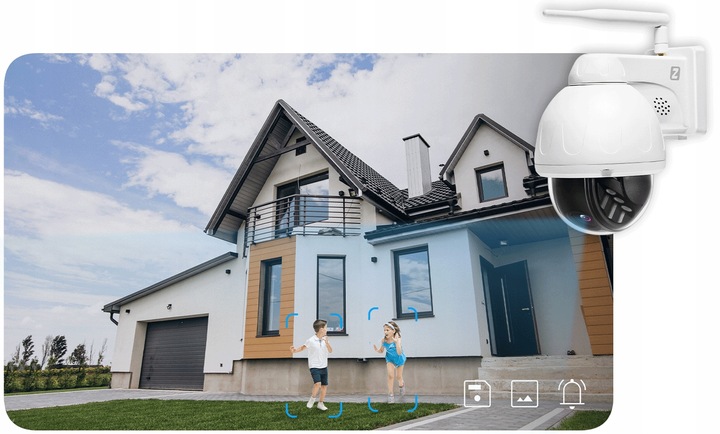 Kamera Zewnętrzna Obrotowa WiFi 5MPx 4MPx Metalowa Śledzenie IKPW540V1