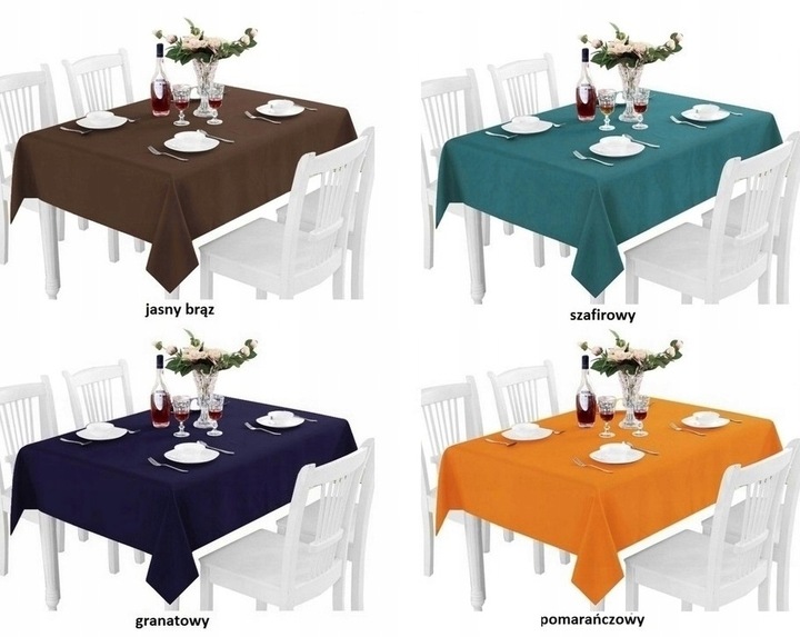 OBRUS GŁADKI MATOWY PRACTICAL 140x200 GRUBY KOLORY