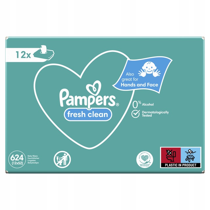 Pampers Chusteczki FRESH CLEAN 12x52 szt.