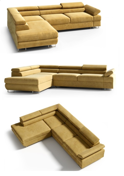 Narożnik Canada L rogówka, zagłówki piki f spania pojemnik DUZO