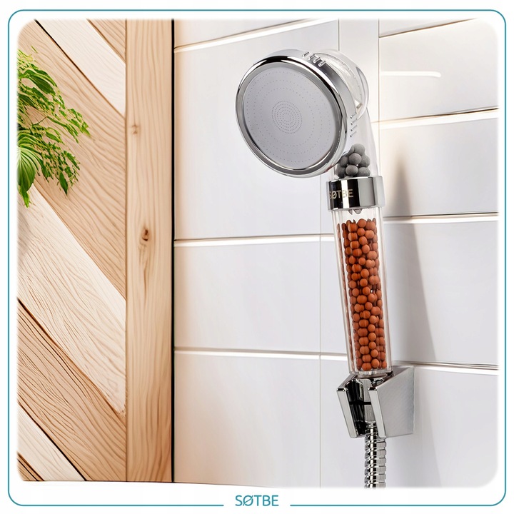 Słuchawka prysznicowa Wysokociśnieniowa 3W1 z filtrami Oszczędzająca Wodę