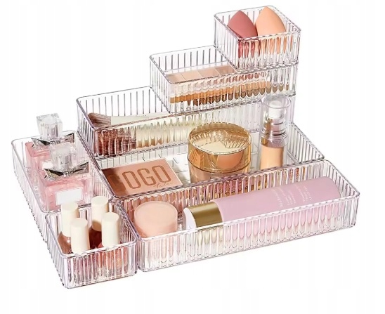 ORGANIZER NA KOSMETYKI WKŁAD DO SZUFLADY POJEMNIK TACKA PERFUMY MODUŁOWY 7