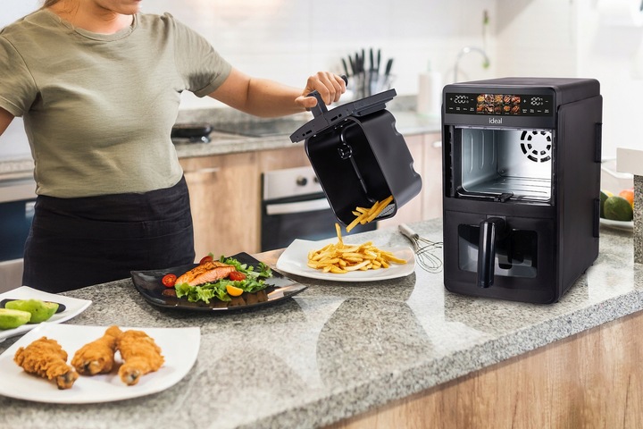 FRYTKOWNICA BEZTŁUSZCZOWA AIR FRYER IDEAL PODWÓJNA 10L DWUKOMOROWA