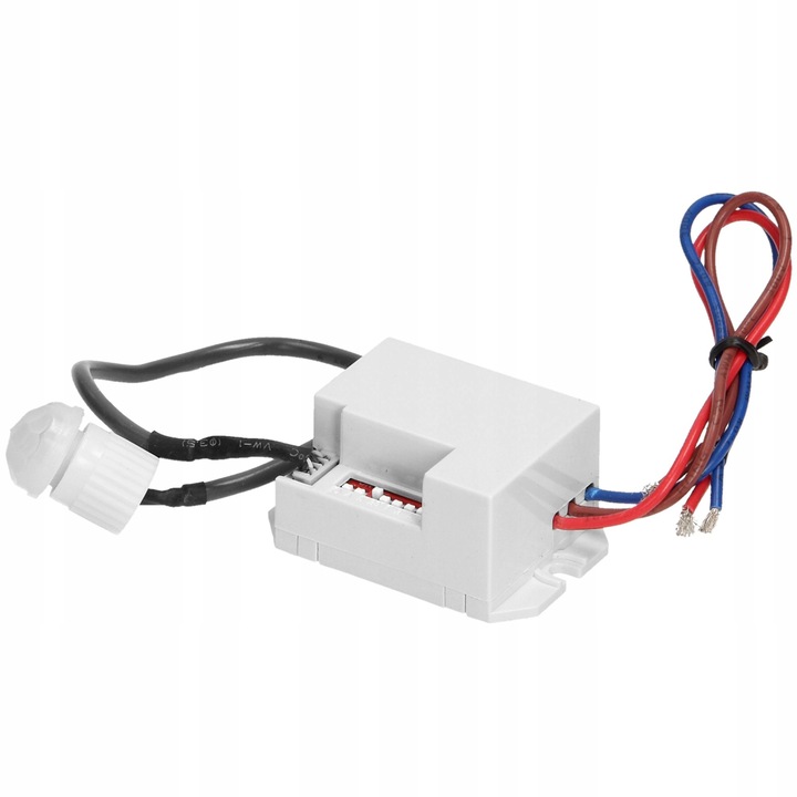 CZUJNIK RUCHU Z ZEWNĘTRZNYM SENSOREM 360° LED SONDA ZMIERZCHU PIR 230V MINI