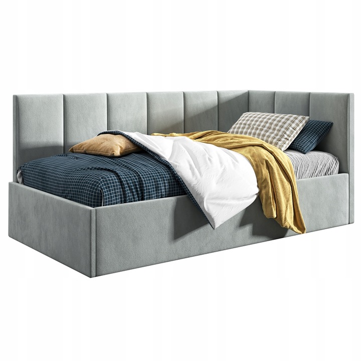 Łóżko młodzieżowe 120x200, Supreme Roma, Tapczan, Pojemnik, Jasny