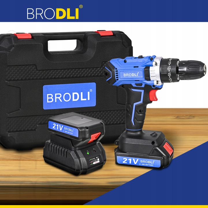 WIERTARKO WKRĘTARKA AKUMULATOROWA UDAROWA 2 BATERIE BAZA ŁADUJĄCA