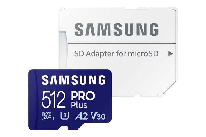 Samsung PRO Plus microSDXC 512GB U3 A2 V30 180 MB/s Adapter Karta pamięci