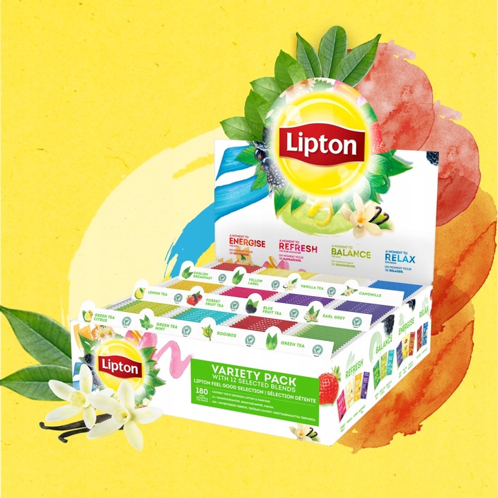 Herbata LIPTON Variety Pack, zielona ekspresowa zestaw, 180 kopert