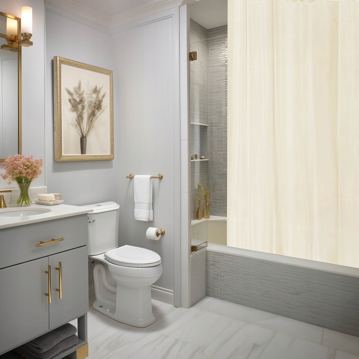 ZASŁONKA PRYSZNICOWA KOTARA NAD WANNĘ JASNA ERCU WYTRZYMAŁA POLIESTER MODNA