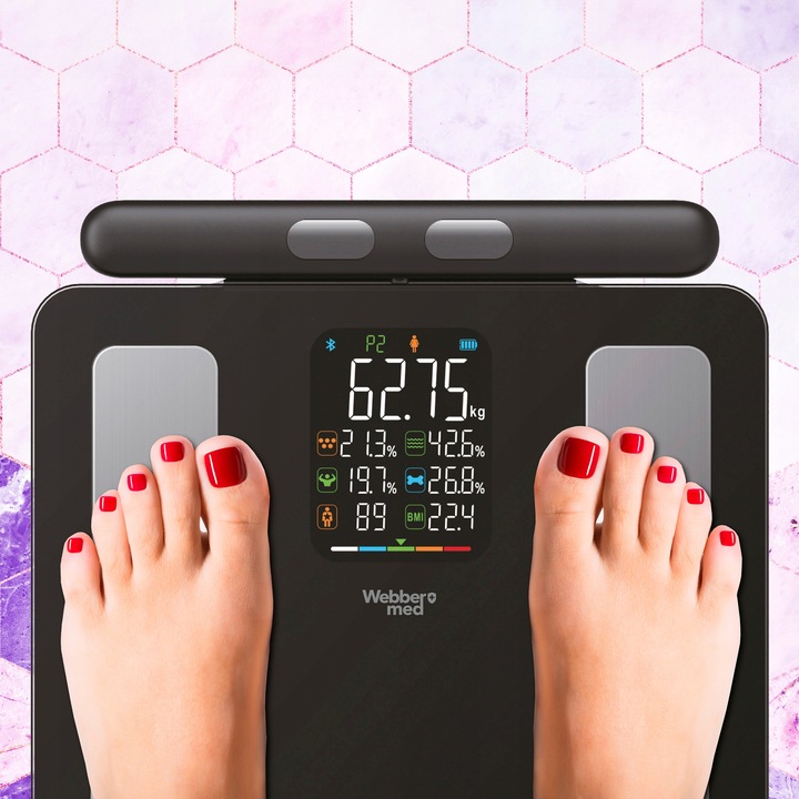 Waga Łazienkowa Analityczna 15 Parametrów Apple Health, Google Fit, IF2825A