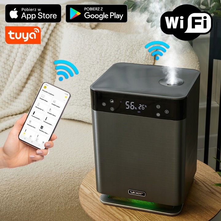 Nawilżacz powietrza 5w1 Oczyszcza Jonizator Yoer Automatyczny