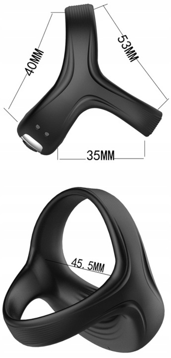 WIBRUJĄCY PIERŚCIEŃ RING NA PENISA I JĄDRA 10 FUNKCJI WIBRACJI COCK RING