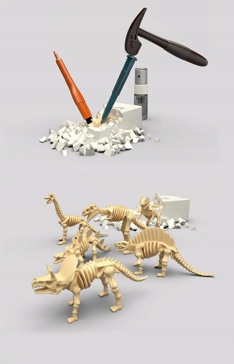 Wykopaliska Dinozaurów 6w1 Skamieniałości