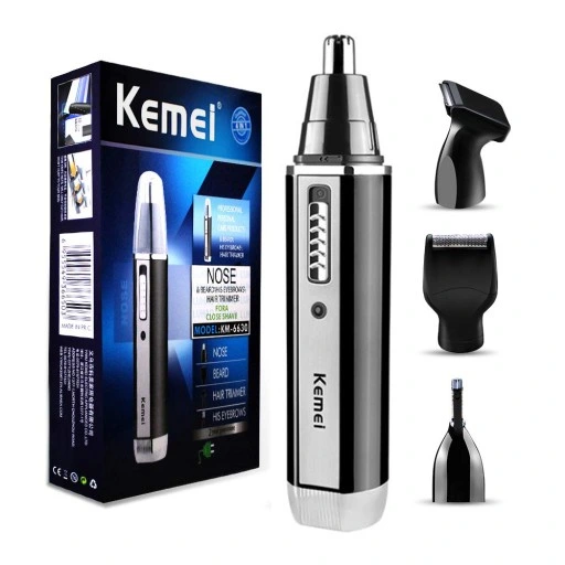 Maszynka trymer 4W1 DO WŁOSÓW BRODY nosa brwi KEMEI 4 nakładki