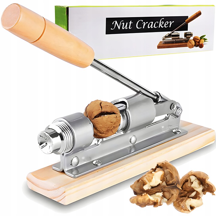 Dziadek do orzechów na podstawce ANTYPOŚLIZGOWEJ mocny stalowy REGULOWANY