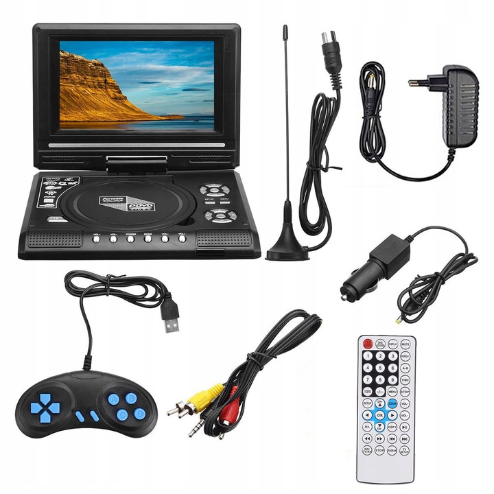 ODTWARZACZ DVD 7,8-CALOWY WYŚWIETLACZ PRZENOŚNY ODTWARZACZ DVD DLA DZIECI