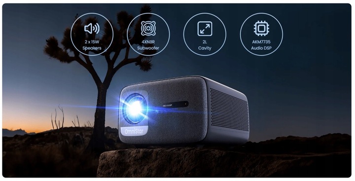 PROJEKTOR RZUTNIK 45000 LM 1500 Ansi ANDROID FULL HD 4K LED WIFI na Prezent