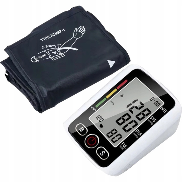 CIŚNIENIOMIERZ NARAMIENNY ELEKTRONICZNY DUŻY WYŚWIETLACZ LED 22-32CM