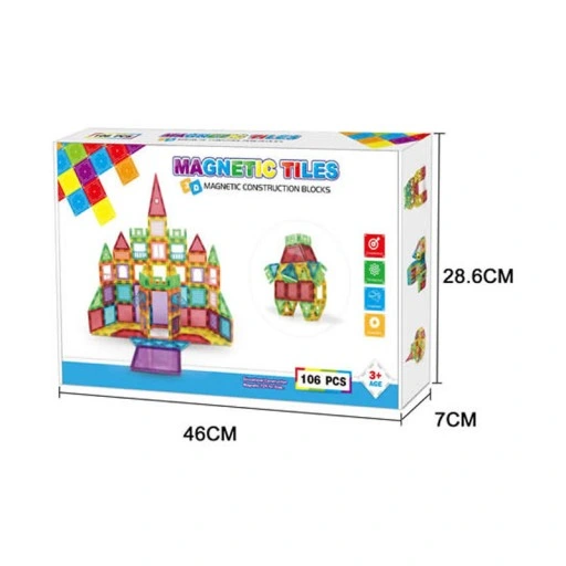 KLOCKI MAGNETYCZNE 3D MAGNETIC EDUKACYJNE DUŻE PANELE KONSTRUKCYJNE