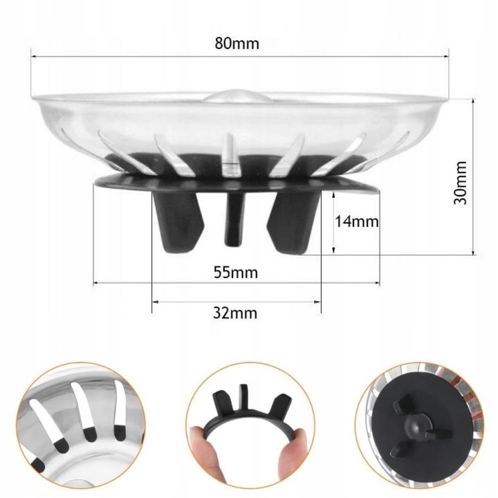 2x Korek Sitko Koszyk do TEKA IKEA FRANKE zatyczka zlewu