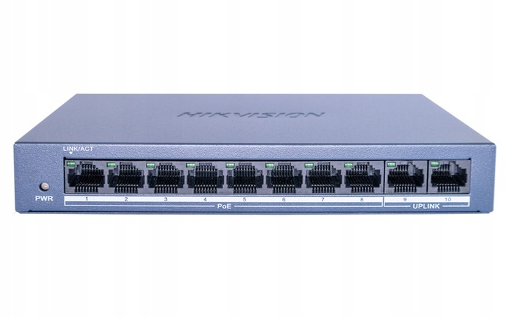 SWITCH POE DS-XS0110-P 8x POE + 2x UPLINK 10/100Mbps HIKVISION