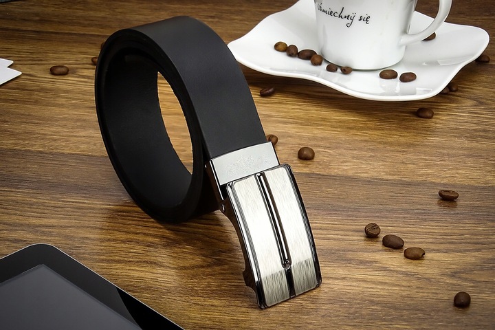 Klasyczny Czarny Męski pasek SKÓRZANY CZARNY 120cm