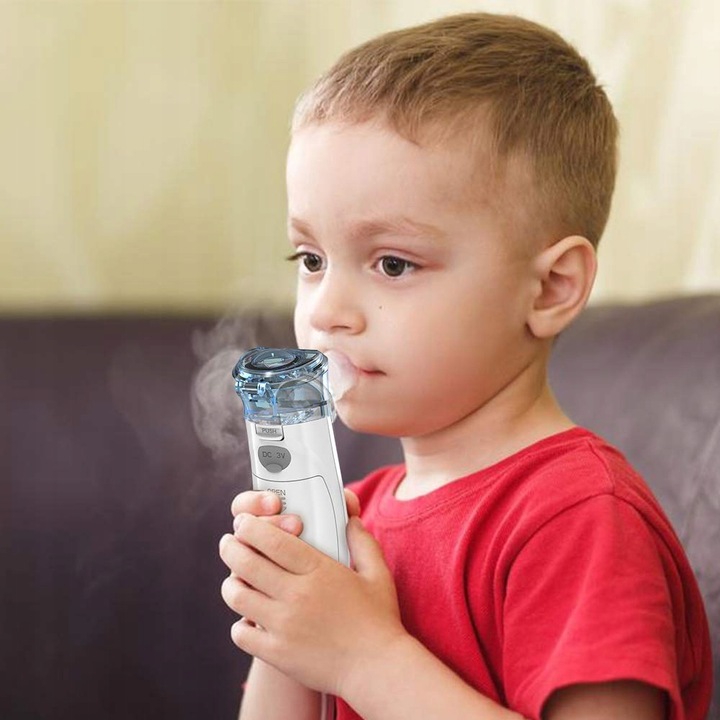 INHALATOR NEBULIZATOR Siateczkowy DLA DZIECI DOROSŁYCH przenośny CICHY SPRO