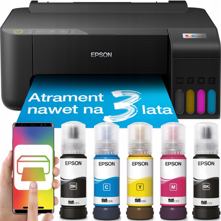 Urządzenie DRUKARKA EPSON EcoTank Tani Druk KOLOR WiFi SMART USB + TUSZE