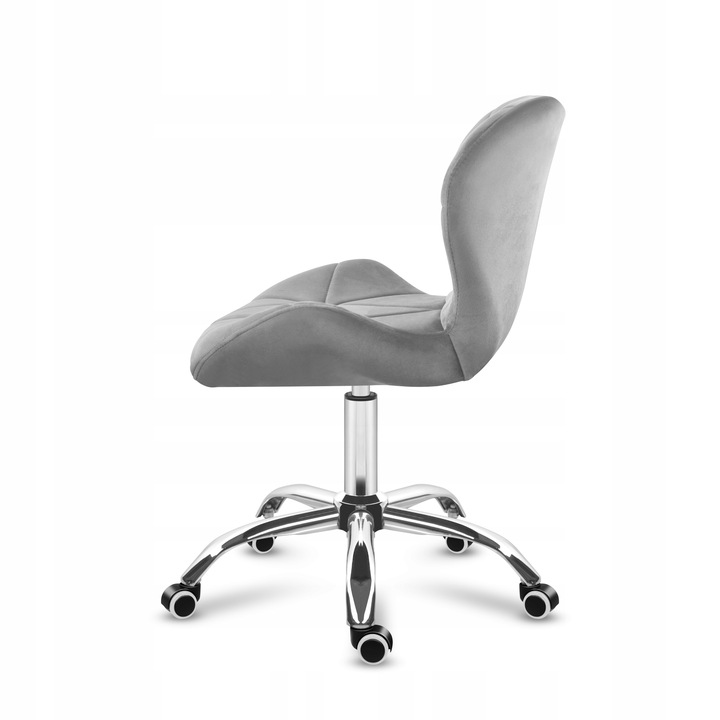 Fotel biurowy obrotowy MARK ADLER szary welurowy tapicerowany do