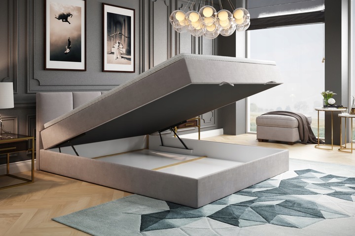 ŁÓŻKO TAPICEROWANE KONTYNENTALNE ROYAL 140 MATERAC