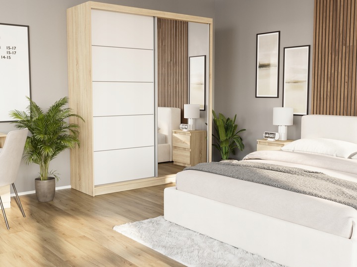 Szafa przesuwna Luna I 183 cm z lustrem