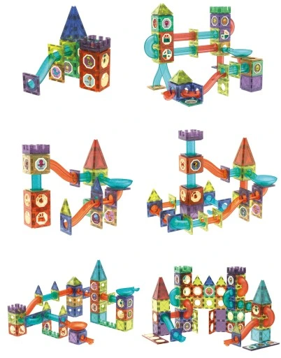 KLOCKI MAGNETYCZNE TOR KULKOWY 110 Elementów XXL