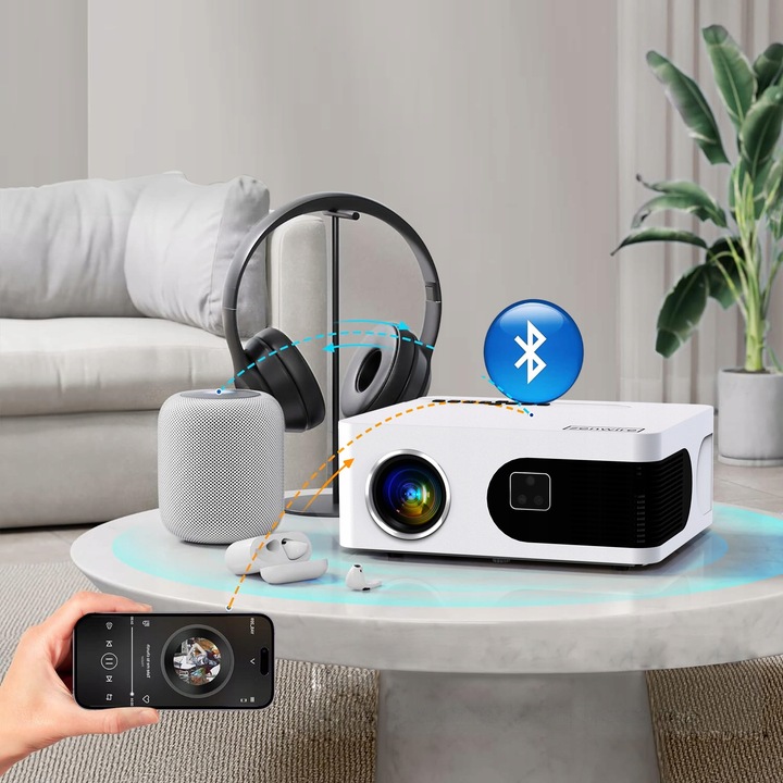 Projektor mini Rzutnik LED WiFi Android TV FULL HD 4K Autofocus do Telefonu