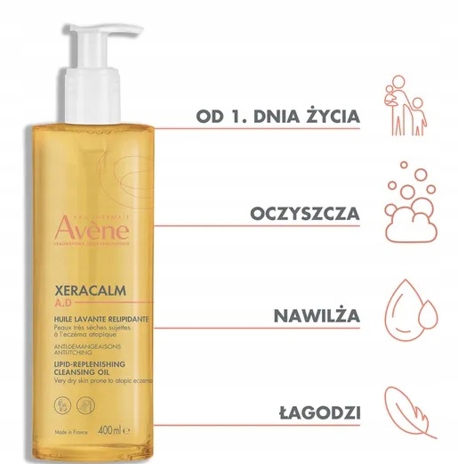 AVENE XERA CALM A.D olejek pod prysznic 400 ml