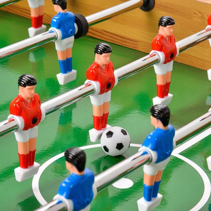 DUŻY STÓŁ DO PIŁKARZYKÓW PIŁKARZYKI METEOR 121x61x80 cm 4-4-2 MDF LAMINAT