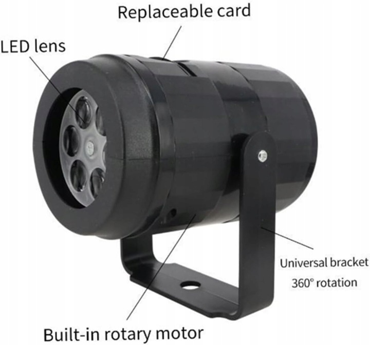 Projektor Laserowy Pilot Świąteczny LED 16 wzoró
